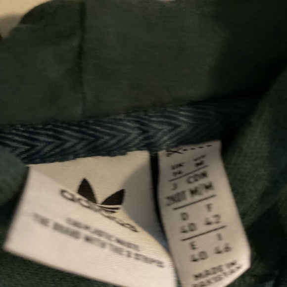 Size Medium Adidas Forest Green Sweatshirt Hoodie - Picture 3 of 4